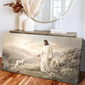 Jesus Protects The Lamb From Wolves Faith Wall Art X by Tailored Canvases