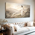 Jesus Protects The Lamb From Wolves Faith Wall Art X by Tailored Canvases