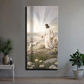 Jesus Protects The Lamb From Wolves Faith Wall Art XII by Tailored Canvases