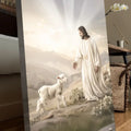 Jesus Protects The Lamb From Wolves Faith Wall Art XII by Tailored Canvases