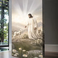 Jesus Protects The Lamb From Wolves Faith Wall Art XII by Tailored Canvases