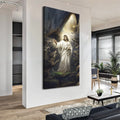 Jesus Protects The Lamb From Wolves Faith Wall Art XV by Tailored Canvases