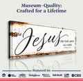 Jesus The Name Above All Names - Philippians 2:9 Faith Sign by Tailored Canvases