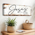 Jesus The Name Above All Names - Philippians 2:9 Faith Sign II by Tailored Canvases