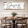 Jesus The Name Above All Names - Philippians 2:9 Faith Sign II by Tailored Canvases