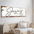 Jesus The Name Above All Names - Philippians 2:9 Faith Sign II by Tailored Canvases
