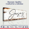 Jesus The Name Above All Names - Philippians 2:9 Faith Sign II by Tailored Canvases