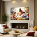 Jesus With Children Faith Wall Art II by Tailored Canvases