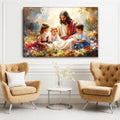 Jesus With Children Faith Wall Art II by Tailored Canvases