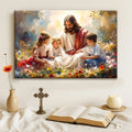 Jesus With Children Faith Wall Art II by Tailored Canvases