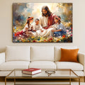 Jesus With Children Faith Wall Art IX by Tailored Canvases