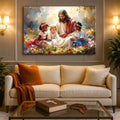 Jesus With Children Faith Wall Art VI by Tailored Canvases