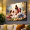Jesus With Children Faith Wall Art VII by Tailored Canvases