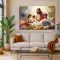 Jesus With Children Faith Wall Art VII by Tailored Canvases