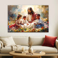 Jesus With Children Faith Wall Art VII by Tailored Canvases