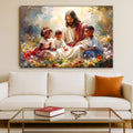Jesus With Children Faith Wall Art VIII by Tailored Canvases