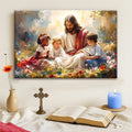 Jesus With Children Faith Wall Art VIII by Tailored Canvases