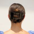 Jet Black Large Flat Rectangle Hair Clip by TELETIES