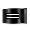 Jet Black Large Flat Rectangle Hair Clip