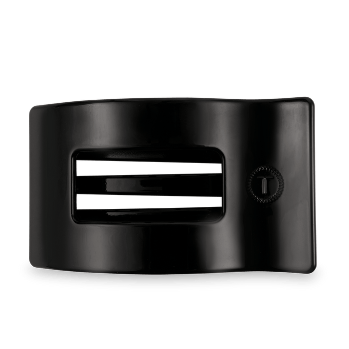 Jet Black Large Flat Rectangle Hair Clip by TELETIES