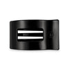 Jet Black Medium Flat Rectangle Hair Clip