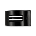 Jet Black Medium Flat Rectangle Hair Clip by TELETIES