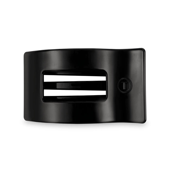 Jet Black Medium Flat Rectangle Hair Clip by TELETIES