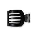 Jet Black Medium Flat Square Hair Clip by TELETIES