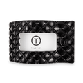Jet Black Quilted Large Flat Rectangle Hair Clip by TELETIES
