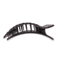 Jet Black Quilted Large Flat Rectangle Hair Clip by TELETIES