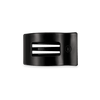 Jet Black Small Flat Rectangle Hair Clip
