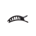 Jet Black Small Flat Rectangle Hair Clip by TELETIES