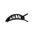 Jet Black Small Flat Square Hair Clip by TELETIES
