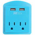 JinxTech 2-Outlet Wall Tap with Dual USB by DailySale