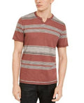 Inc Mens Stripe Split-Neck T-Shirt by Vanessa Jane