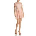 Aqua Fashion Lace Cap Sleeve Dress, Size Medium by Vanessa Jane