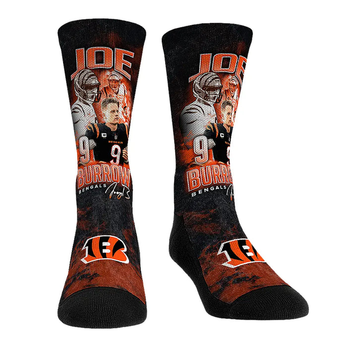 Joe Burrow - Cincinnati Bengals - Retro Photo by Rock 'Em Socks