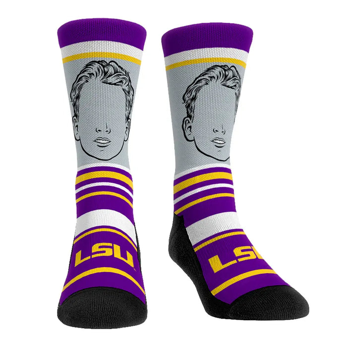 Joe Burrow - LSU Tigers - Superstar Stripes by Rock 'Em Socks