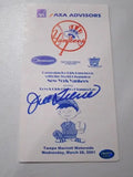 Joe Torre Yankees Signed Program (TAA COA) by Price Is Right Miami
