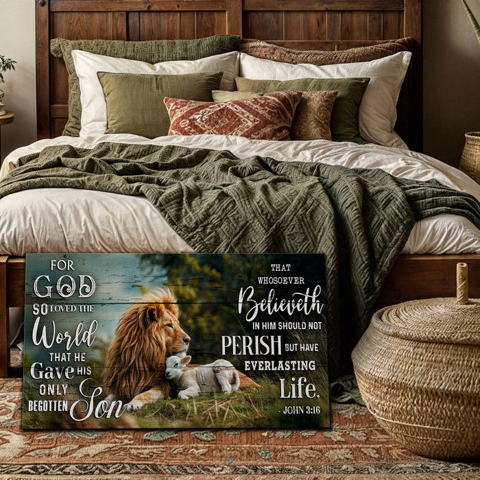 John 3:16: For God So Loved The World Faith Sign by Tailored Canvases