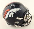 John Elway Signed Broncos Full-Size Speed Helmet (Beckett) Beckett Witnessed by Price Is Right Miami