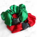 Jolly Duo - 2-Pack Christmas Holiday Buckle Scrunchies - No Snagging, No Tangles by Buckle Scrunchies by RE.STATEMENT