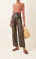 Jonathan Simkhai Lila Off-The-Shoulder Ribbed-Knit Top, Size Large by Vanessa Jane