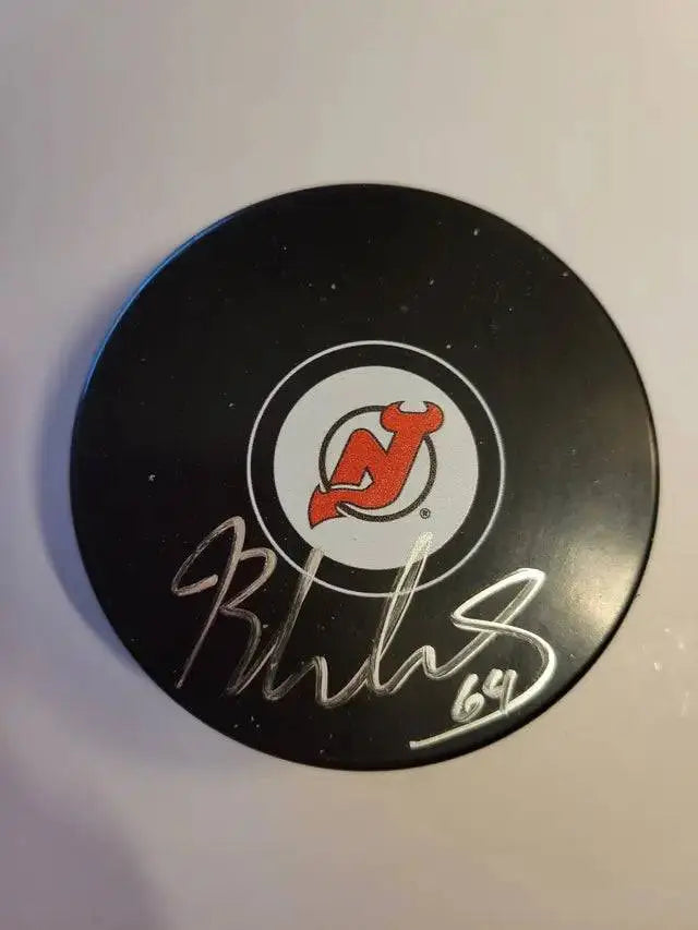 Joseph Blandisi New Jersey Devils Autographed Hockey Puck Beckett Hologram by Price Is Right Miami