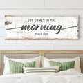 Joy Comes In The Morning Faith Sign by Tailored Canvases