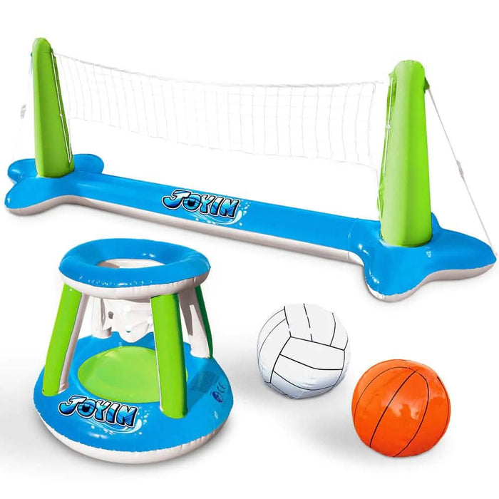 JOYIN Inflatable Basketball and Volleyball Pool Float Set by DailySale