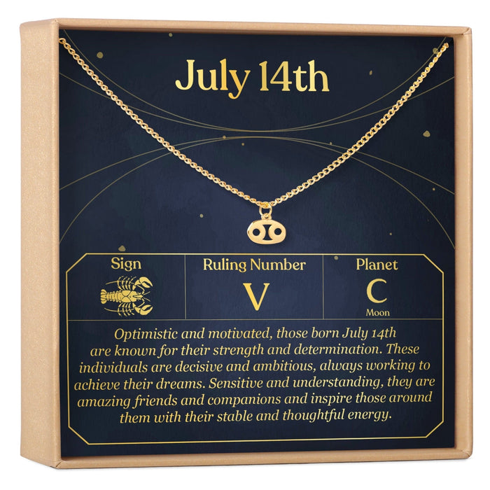 July 14th Cancer Necklace by Dear Ava