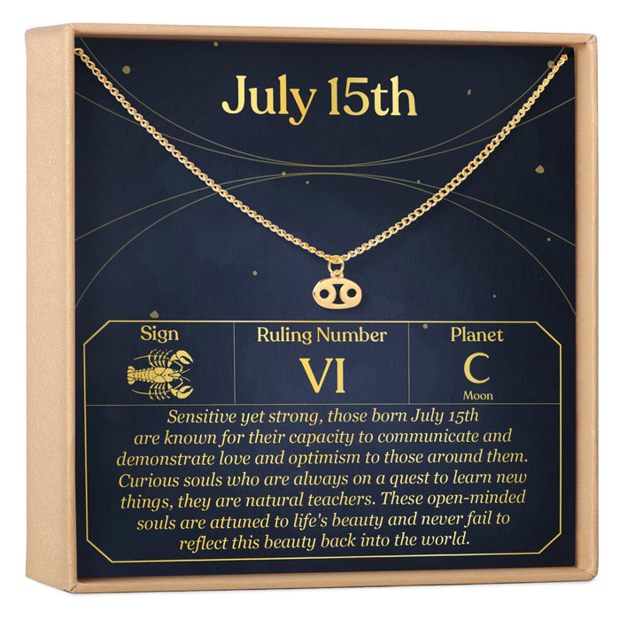 July 15th Cancer Necklace by Dear Ava