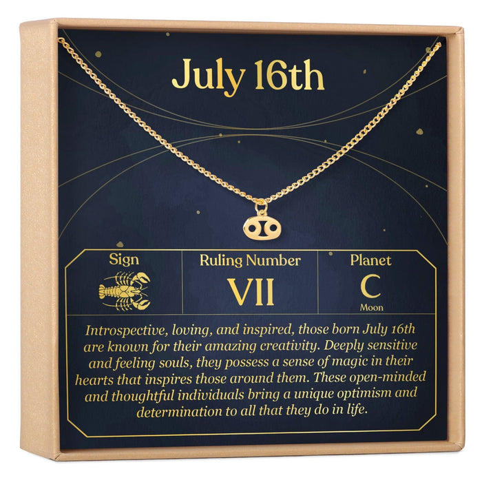 July 16th Cancer Necklace by Dear Ava