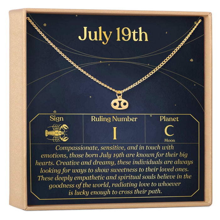 July 19th Cancer Necklace by Dear Ava